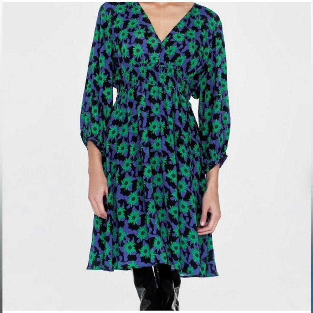 SOLD NWT Wray Swan Dress Green Blue Botanical Floral size 5X